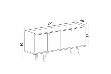 Hesperia Konsolbord 150 cm - Hvid Marmor - Møbler - Borde - Aflastningsbord - Entrébord