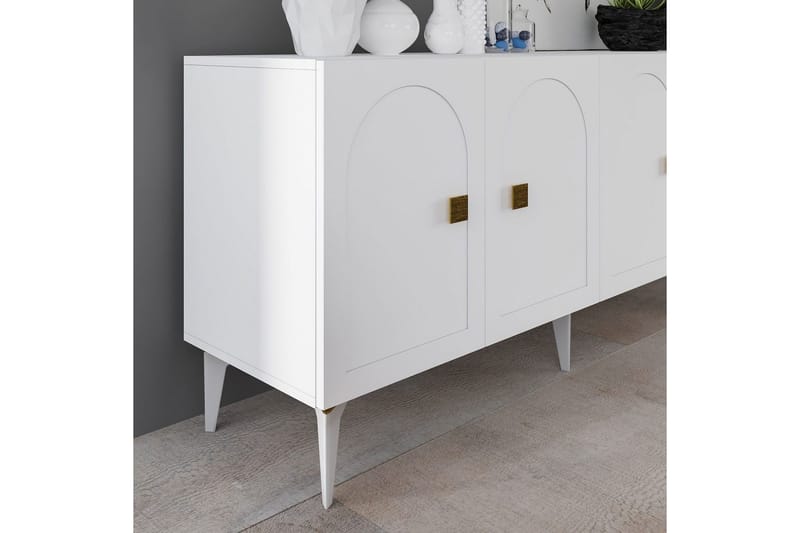 Hideaki Konsolbord 150 cm - Guld/Hvid - Møbler - Borde - Aflastningsbord - Entrébord