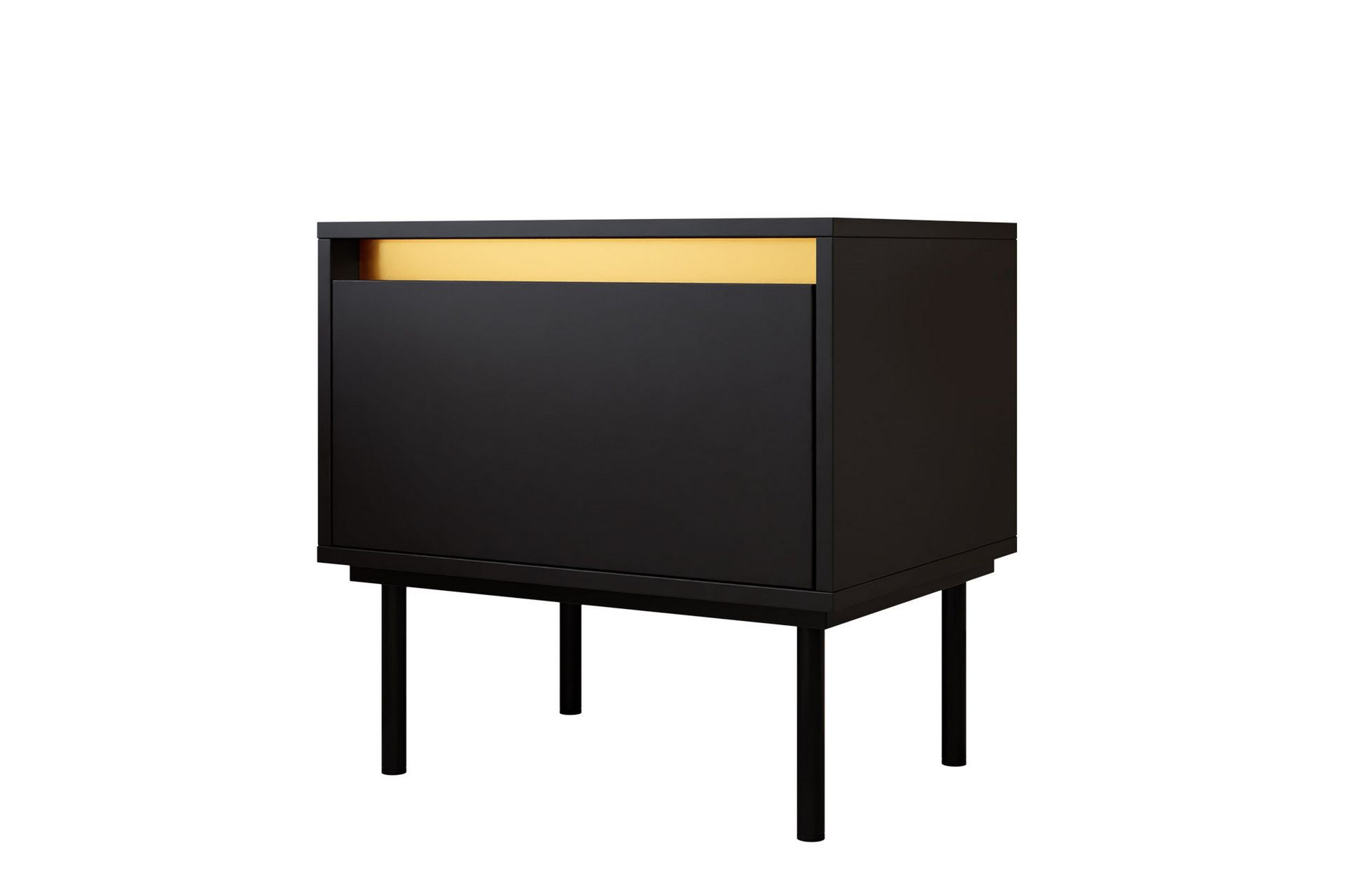 Hollander Natbord 54 cm - Sort/Guld - Møbler - Borde - Aflastningsbord - Sengebord