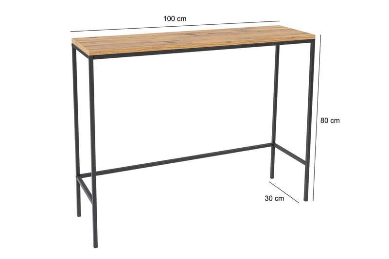 Horacio Sidebord 100 cm - Sort - Møbler - Borde - Aflastningsbord - Lampebord