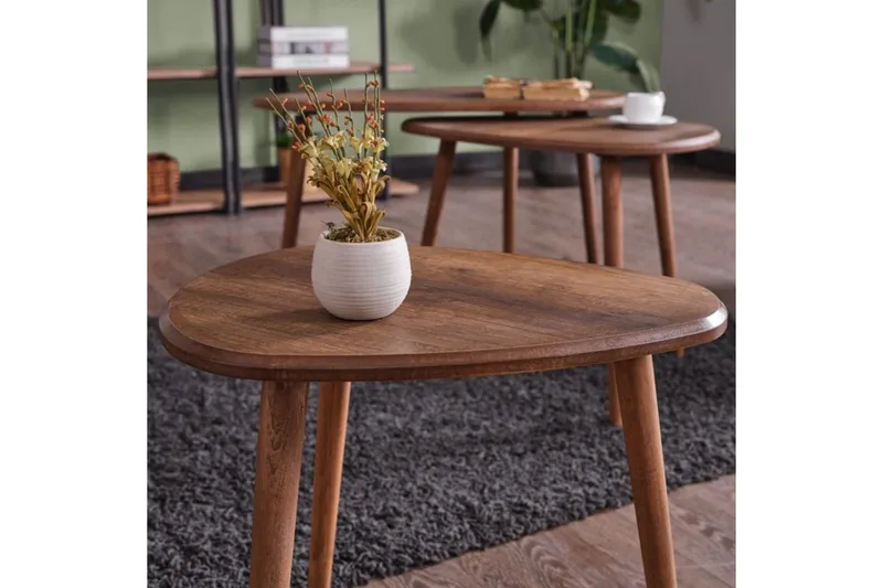 Horatio Sætborde 80 cm - Sand - Møbler - Borde - Aflastningsbord - Indskudsborde