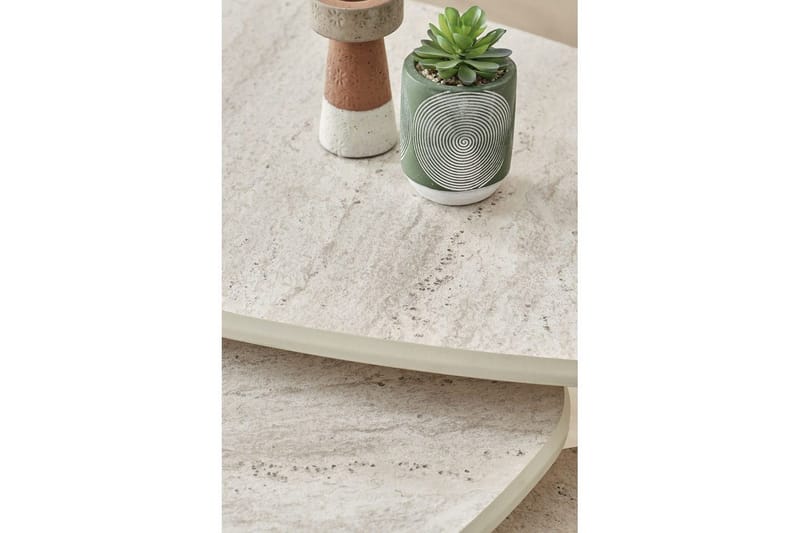 Horatio Sætborde 80 cm - Sand - Møbler - Borde - Aflastningsbord - Indskudsborde