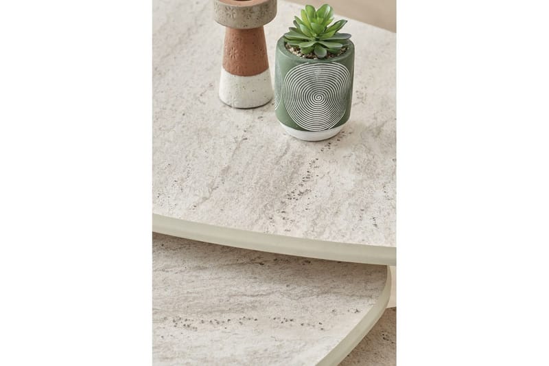 Horatio Sætborde 80 cm - Sand - Møbler - Borde - Aflastningsbord - Indskudsborde