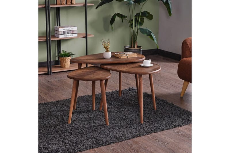 Horatio Sætborde 80 cm - Sand - Møbler - Borde - Aflastningsbord - Indskudsborde