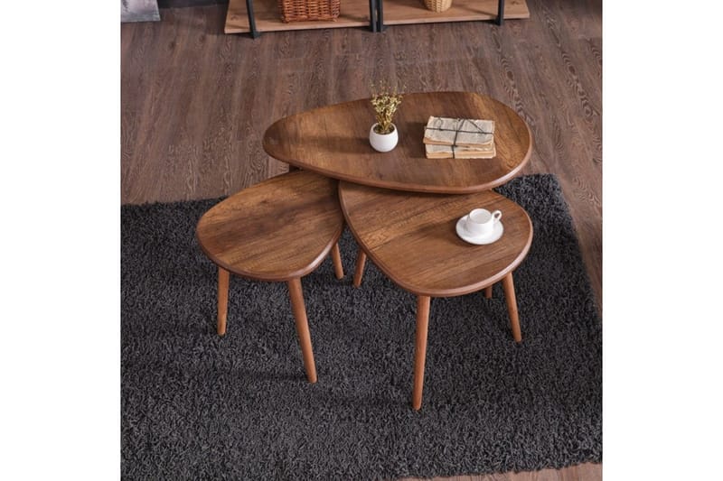 Horatio Sætborde 80 cm - Sand - Møbler - Borde - Aflastningsbord - Indskudsborde