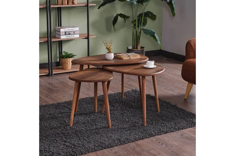 Horatio Sætborde 80 cm - Sand - Møbler - Borde - Aflastningsbord - Indskudsborde