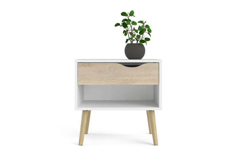 Hostafranc Natbord 50,2 cm - Hvid - Møbler - Borde - Aflastningsbord - Sengebord