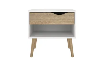 Hostafranc Natbord 50,2 cm - Hvid - Møbler - Borde - Aflastningsbord - Sengebord