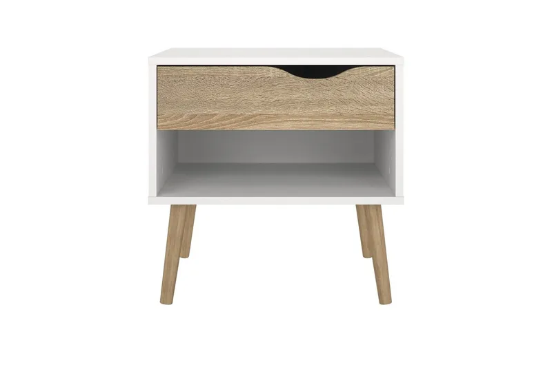 Hostafranc Natbord 50,2 cm - Hvid - Møbler - Borde - Aflastningsbord - Sengebord