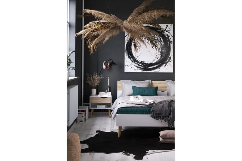 Hostafranc Natbord 50,2 cm - Hvid - Møbler - Borde - Aflastningsbord - Sengebord