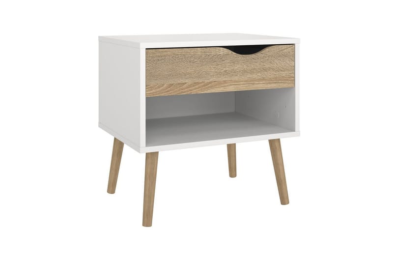 Hostafranc Natbord 50,2 cm - Hvid - Møbler - Borde - Aflastningsbord - Sengebord