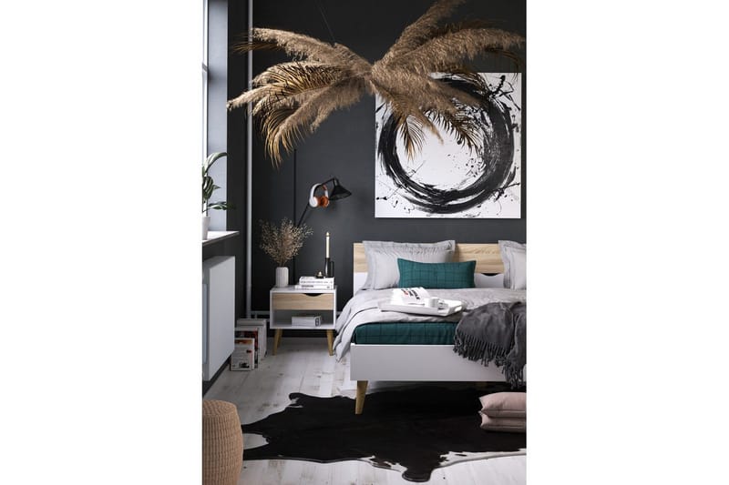 Hostafranc Natbord 50,2 cm - Hvid - Møbler - Borde - Aflastningsbord - Sengebord