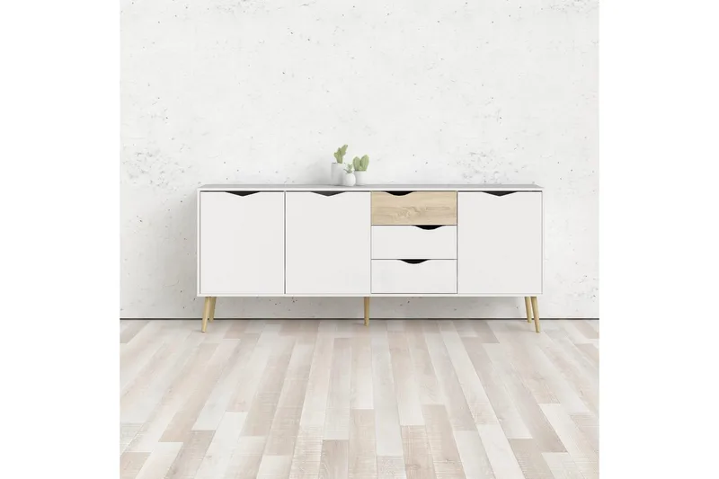 Hostafranc Skænk 195,7 cm - Hvid - Opbevaring - Opbevaringsmøbler - Skænke & sideboards