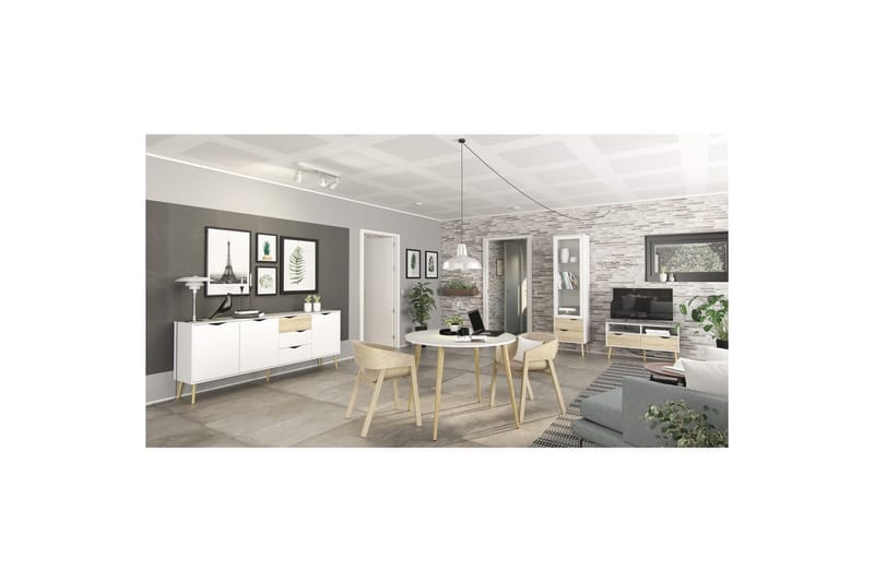 Hostafranc Skænk 195,7 cm - Hvid - Opbevaring - Opbevaringsmøbler - Skænke & sideboards