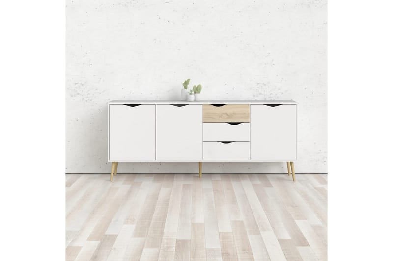 Hostafranc Skænk 195,7 cm - Hvid - Opbevaring - Opbevaringsmøbler - Skænke & sideboards