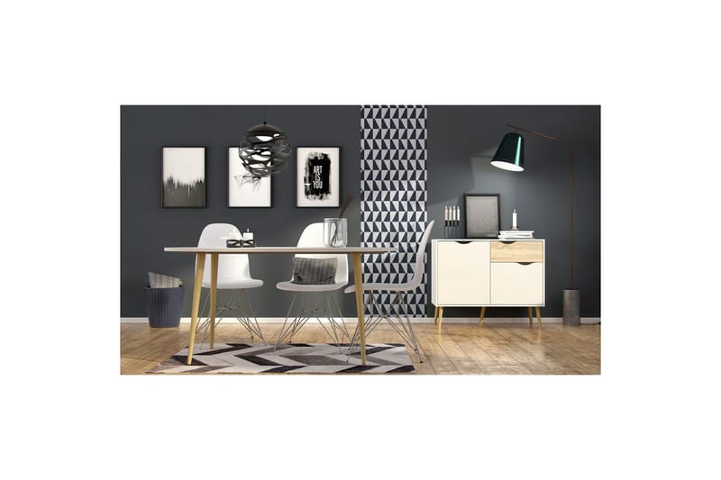 Hostafranc Skænk 98,7 cm - Hvid - Opbevaring - Opbevaringsmøbler - Skænke & sideboards