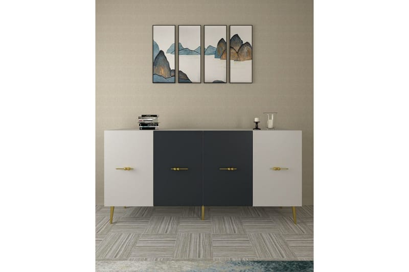 Huelva Konsolbord 150 cm - Hvid/Antracit - Møbler - Borde - Aflastningsbord - Entrébord