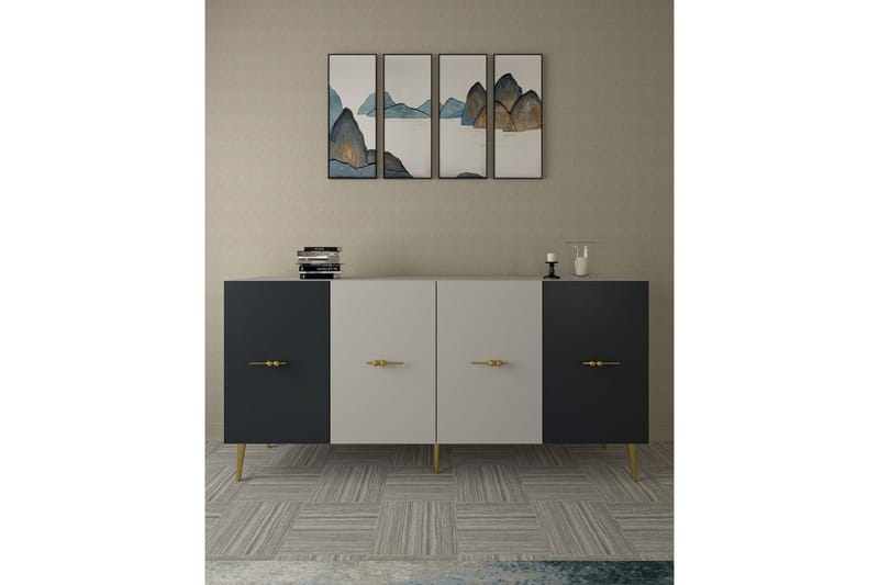 Huelva Konsolbord 150 cm, Hvid/Antracit