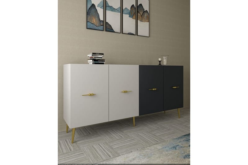 Huelva Konsolbord 150 cm - Hvid/Antracit - Møbler - Borde - Aflastningsbord - Entrébord