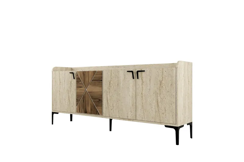 Hungirr Konsollbord 180 cm, Valnød/Beige