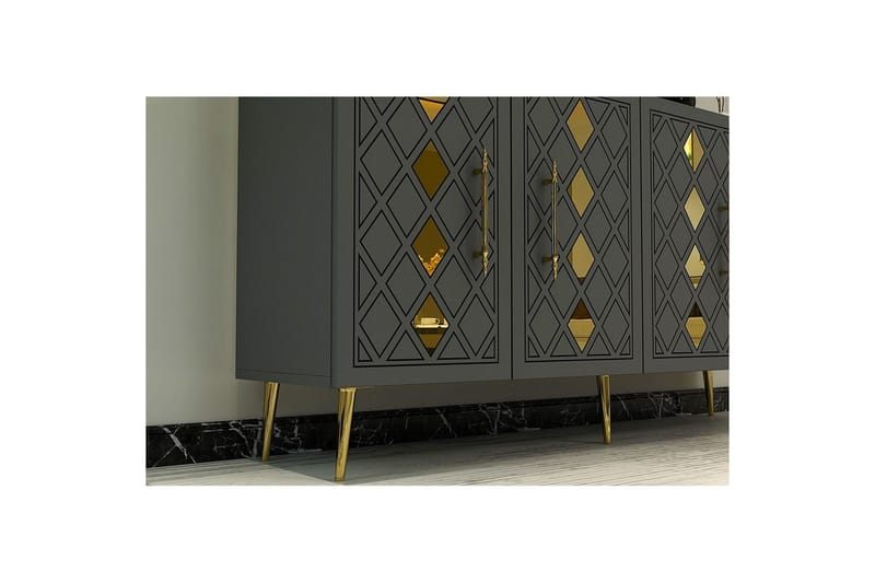 Ilna Konsolbord 150 cm - Guld/Antracit - Møbler - Borde - Aflastningsbord - Entrébord