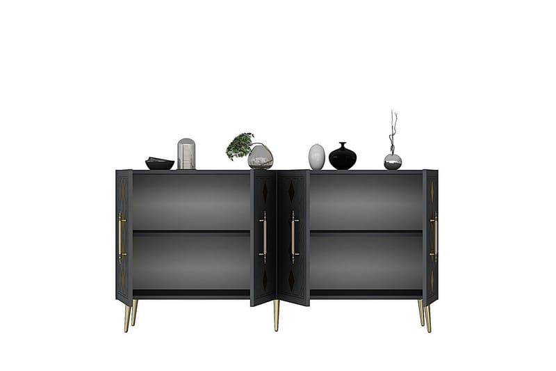 Ilna Konsolbord 150 cm - Guld/Antracit - Møbler - Borde - Aflastningsbord - Entrébord