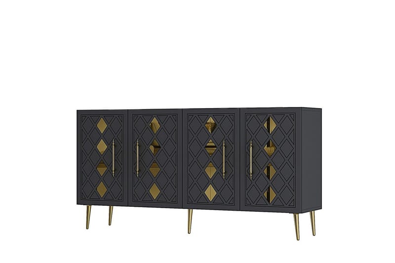 Ilna Konsolbord 150 cm - Guld/Antracit - Møbler - Borde - Aflastningsbord - Entrébord