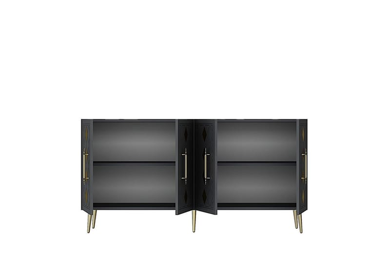 Ilna Konsolbord 150 cm - Guld/Antracit - Møbler - Borde - Aflastningsbord - Entrébord