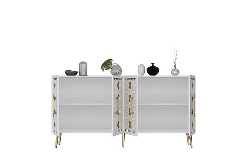 Ilna Konsolbord 150 cm - Guld/Hvid - Møbler - Borde - Aflastningsbord - Entrébord