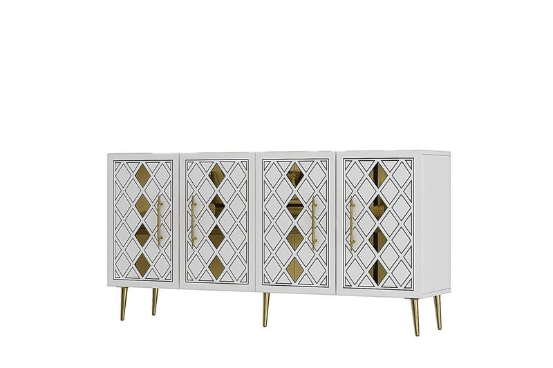 Ilna Konsolbord 150 cm - Guld/Hvid - Møbler - Borde - Aflastningsbord - Entrébord