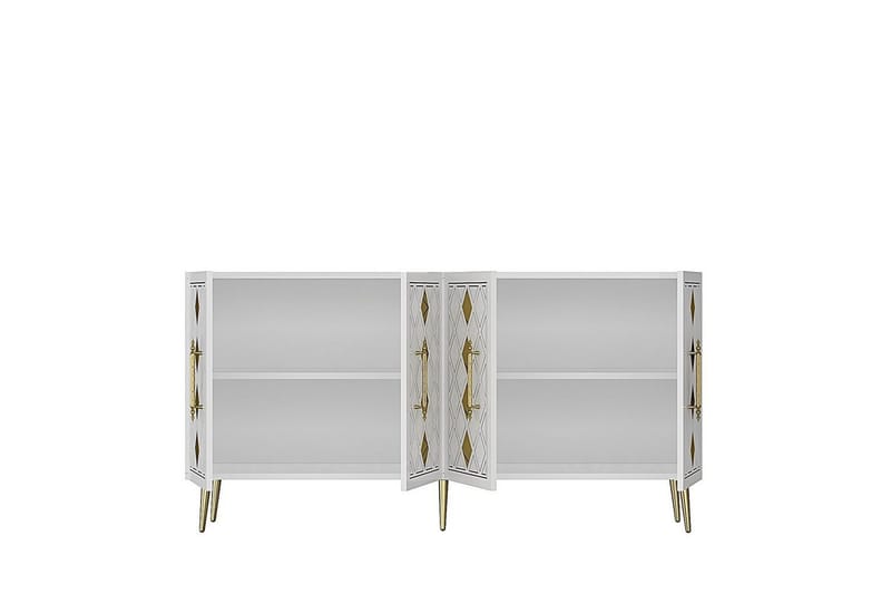 Ilna Konsolbord 150 cm - Guld/Hvid - Møbler - Borde - Aflastningsbord - Entrébord