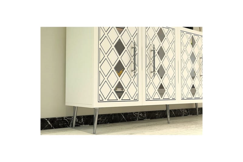 Ilna Konsolbord 150 cm - Hvid/Sølv - Møbler - Borde - Aflastningsbord - Entrébord