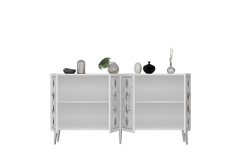 Ilna Konsolbord 150 cm - Hvid/Sølv - Møbler - Borde - Aflastningsbord - Entrébord