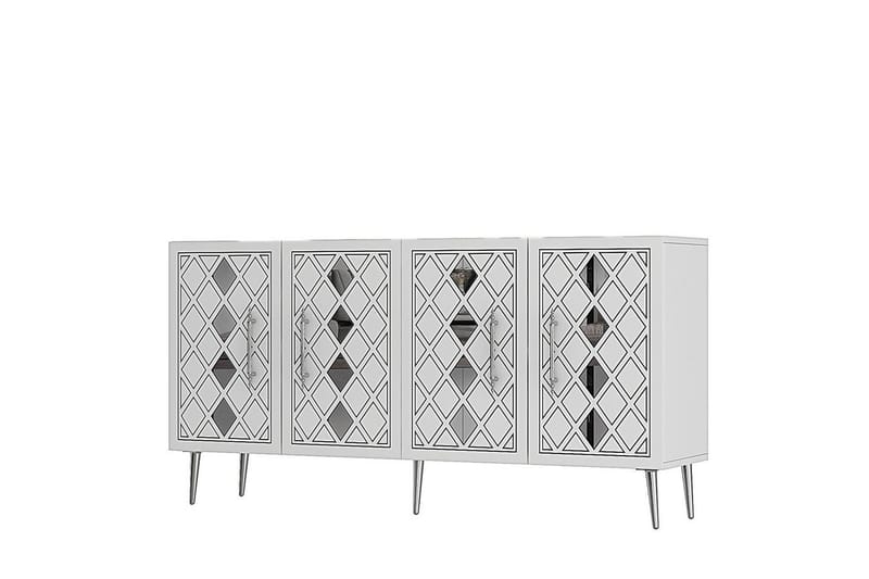 Ilna Konsolbord 150 cm - Hvid/Sølv - Møbler - Borde - Aflastningsbord - Entrébord