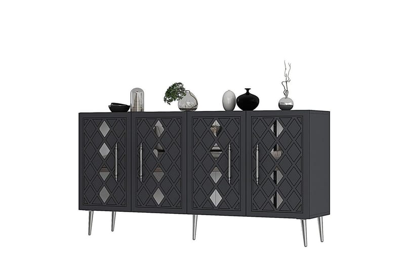 Ilna Konsolbord 150 cm - Sølv/Antracit - Møbler - Borde - Aflastningsbord - Entrébord