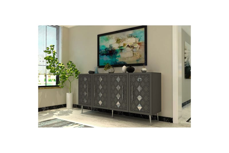 Ilna Konsolbord 150 cm - Sølv/Antracit - Møbler - Borde - Aflastningsbord - Entrébord