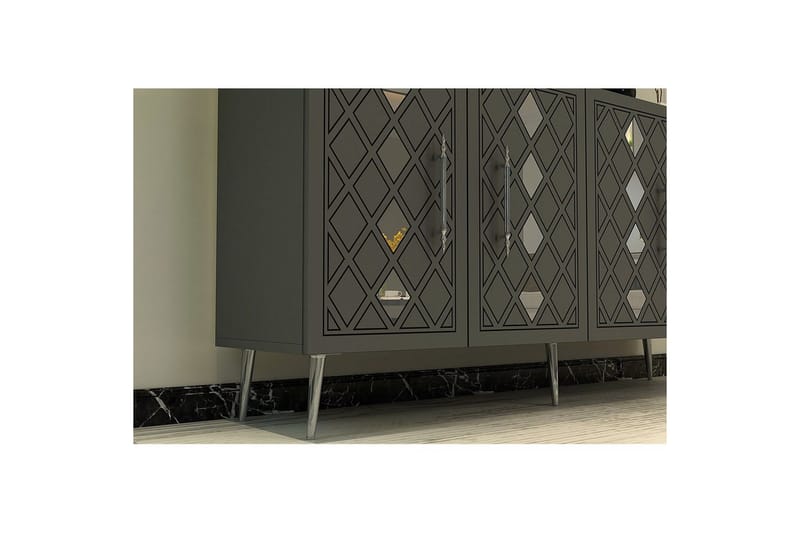 Ilna Konsolbord 150 cm - Sølv/Antracit - Møbler - Borde - Aflastningsbord - Entrébord