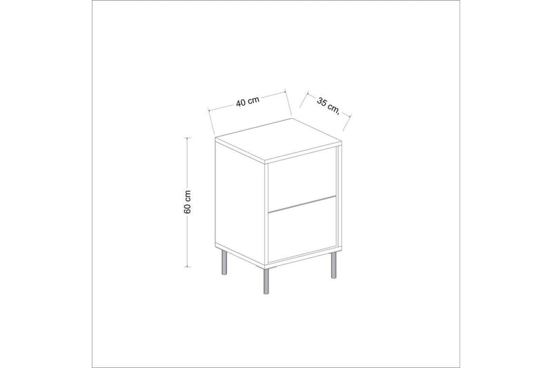 Imaj Natbord 40 cm - Beige/Guld - Møbler - Borde - Aflastningsbord - Sengebord