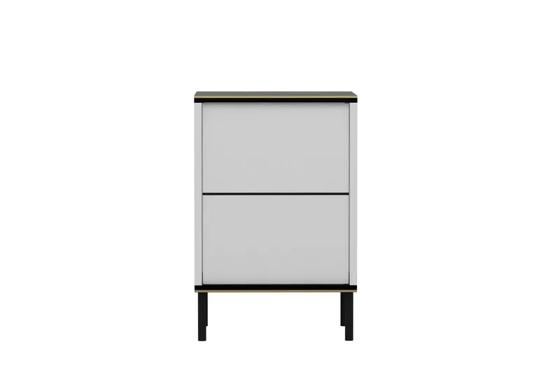 Imaj Natbord 40 cm - Hvid/Sort/Guld - Møbler - Borde - Aflastningsbord - Sengebord