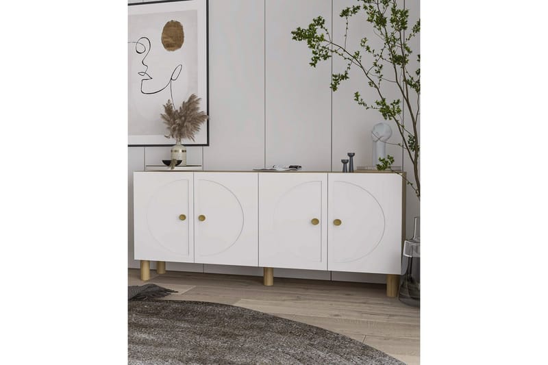 Inci Konsolbord 150 cm - Brun/Hvid - Møbler - Borde - Aflastningsbord - Entrébord
