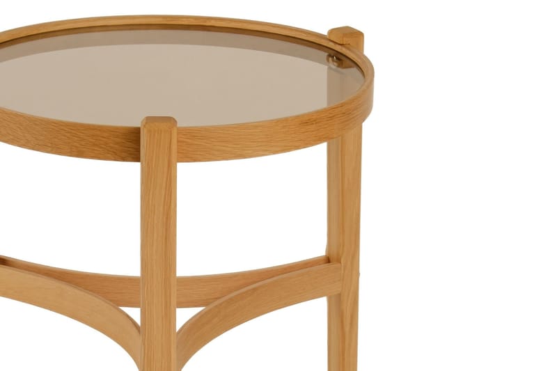 Indskudsbord (2 dele) Wallxpert Cleo Shelf (50 x 60 x 50 cm) Eg transparent - Eg - Møbler - Borde - Aflastningsbord - Indskudsborde