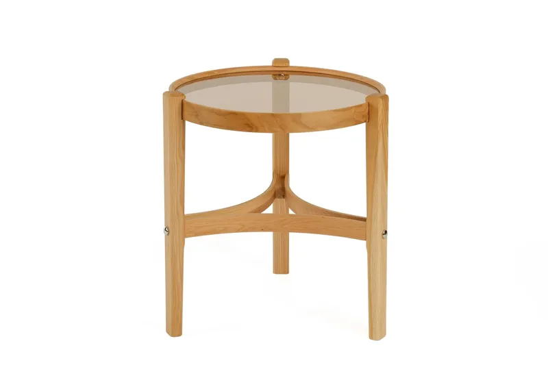 Indskudsbord (2 dele) Wallxpert Cleo Shelf (50 x 60 x 50 cm) Eg transparent - Eg - Møbler - Borde - Aflastningsbord - Indskudsborde