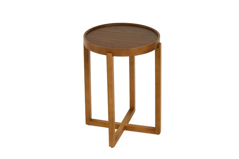 Indskudsbord (3 dele) Wallxpert Milas (45 x 55 x 45 cm) Valnød - Valnød - Møbler - Borde - Aflastningsbord - Indskudsborde