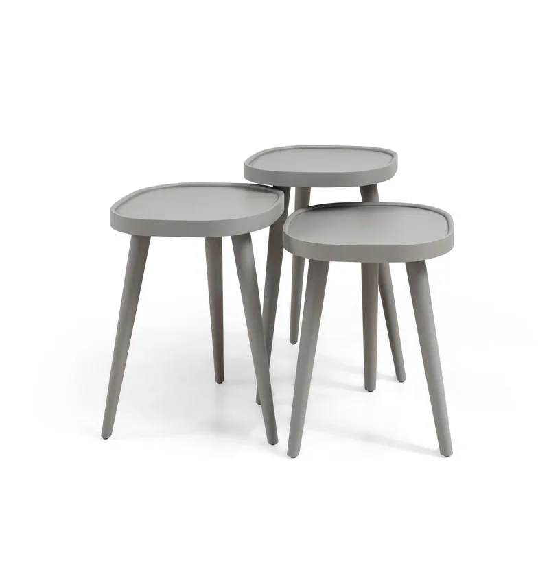 Indskudsbord (3 dele) Wallxpert Polen Kare (42 x 63 x 42 cm) Grå, Grå