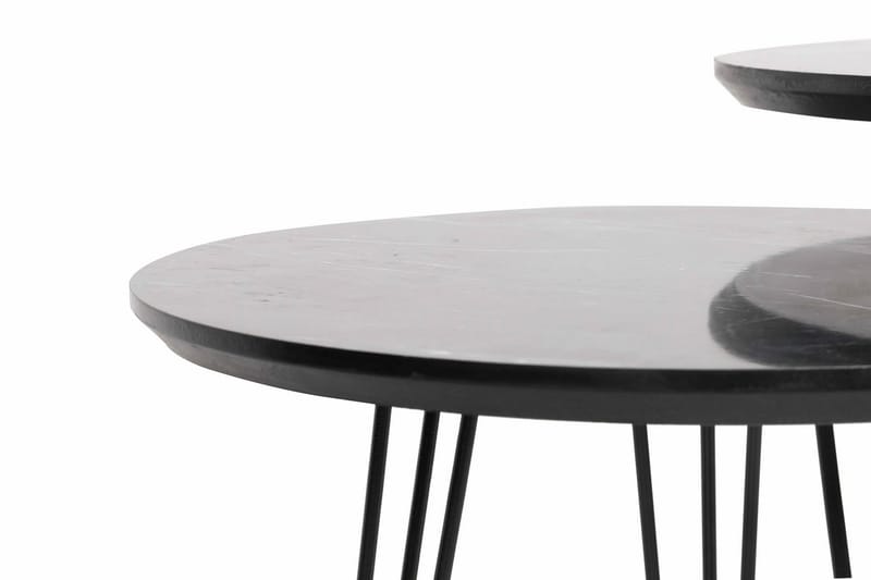 Apisa Indskudsbord 45 cm - Grå/Sort - Møbler - Borde - Aflastningsbord - Indskudsborde