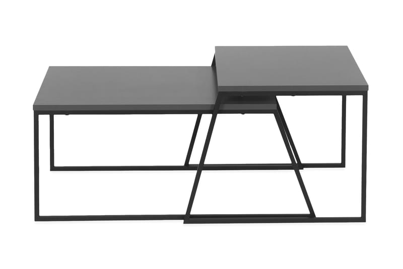 Bodsjö Indskudsbord 88 cm 2 Bord - Grå/Sort - Møbler - Borde - Aflastningsbord - Indskudsborde