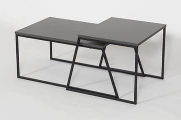 Bodsjö Indskudsbord 88 cm 2 Bord - Grå/Sort - Møbler - Borde - Aflastningsbord - Indskudsborde