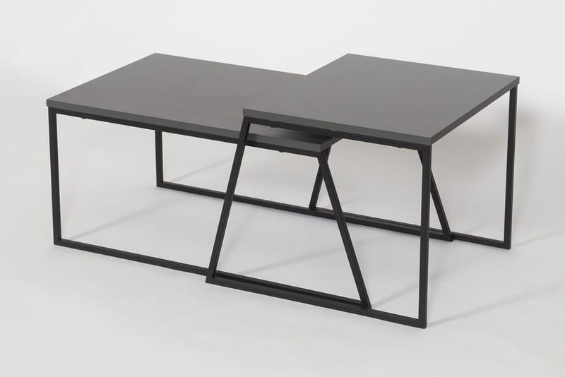 Bodsjö Indskudsbord 88 cm 2 Bord - Grå/Sort - Møbler - Borde - Aflastningsbord - Indskudsborde