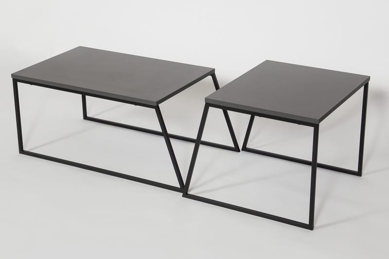 Bodsjö Indskudsbord 88 cm 2 Bord - Grå/Sort - Møbler - Borde - Aflastningsbord - Indskudsborde