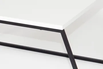 Bodsjö Rektangulært Indskudsbord 88 cm i Metal med Stenlook - Hvid - Møbler - Borde - Aflastningsbord - Indskudsborde